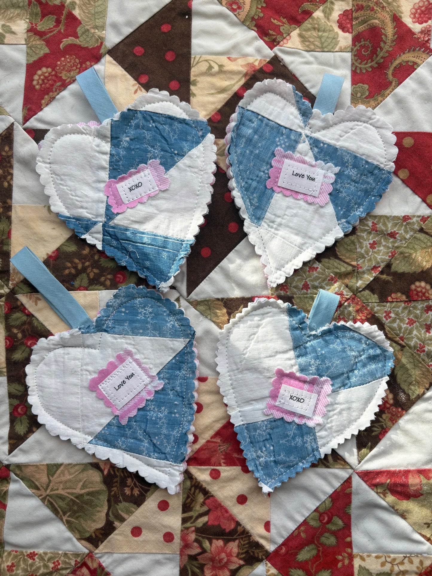 Fabric hanging heart