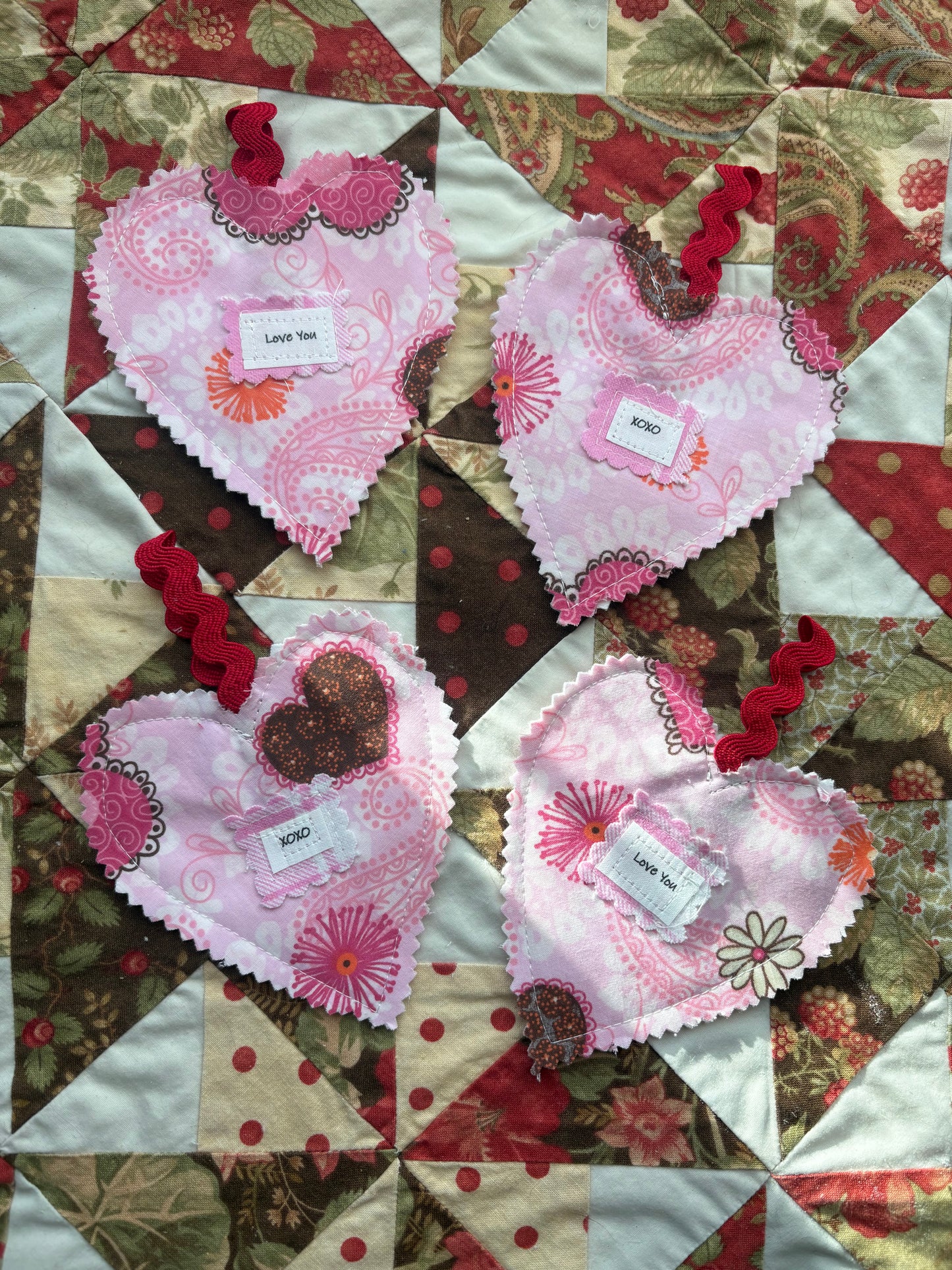Fabric hanging heart